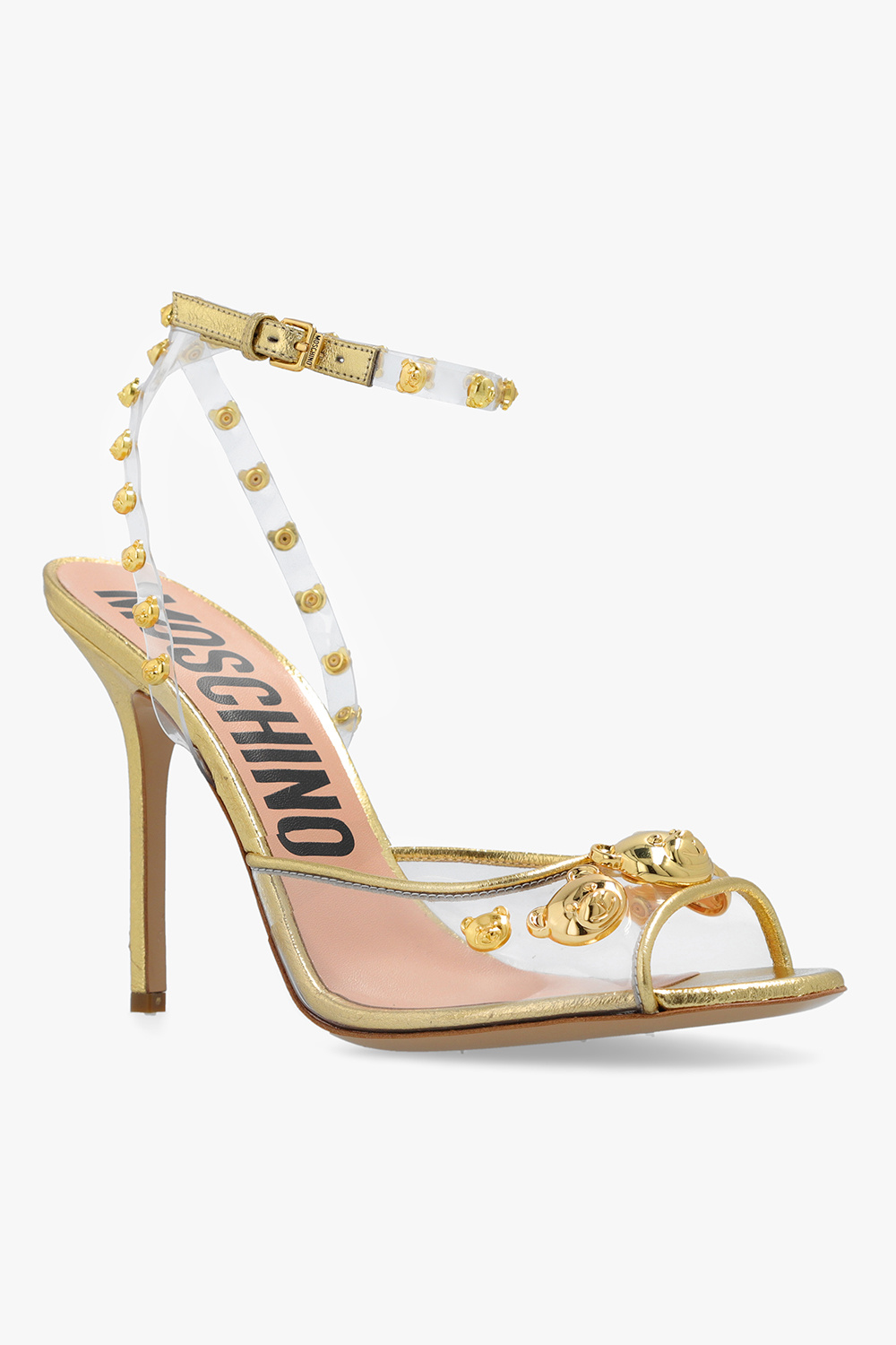 Gold Heeled sandals with teddy bear Moschino - Running Crew
